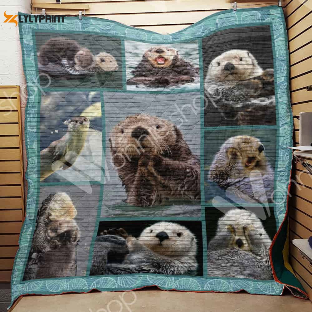 Otter 3D Customized Quilt Blanket Otter 3D Customized Quilt Blanket