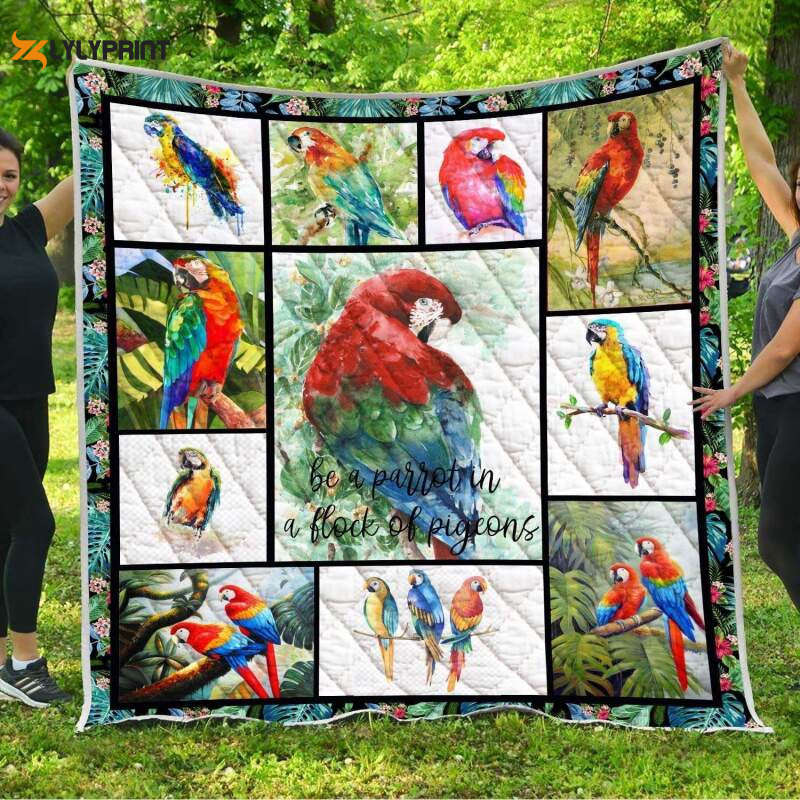 Parrot Be A Parrot 3D Customized Quilt Parrot Be A Parrot 3D Customized Quilt