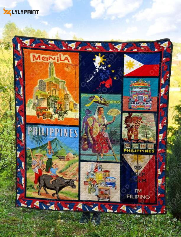 Philippines 3D Customized Quilt Blanket For Fans Home Decor Gift Philippines 3D Customized Quilt Blanket For Fans Home Decor Gift