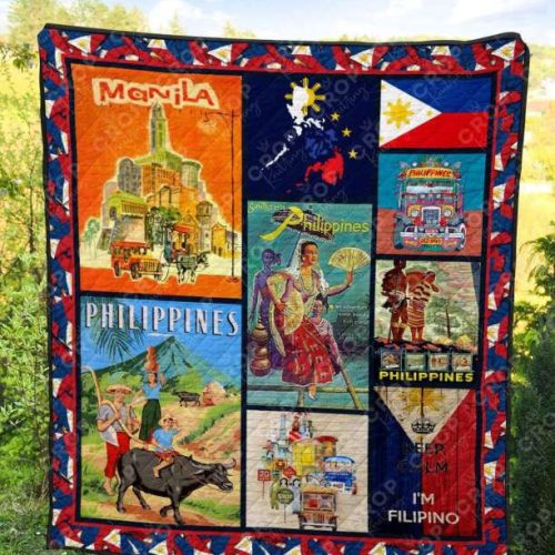 Philippines 3D Customized Quilt Blanket For Fans Home Decor Gift