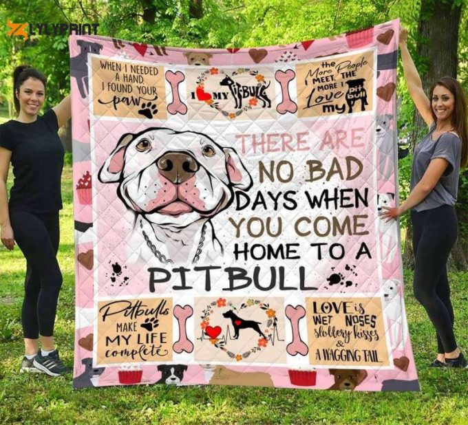 Pitbull A Wagging Tail 3D Quilt Blanket