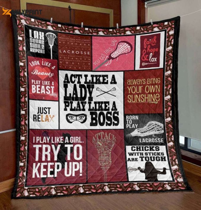 Play Like A Boss Red 3D Customized Quilt