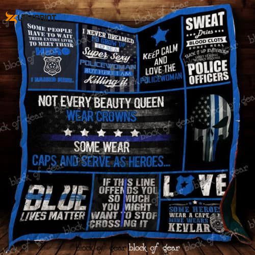 Proud To Be A Policewoman 3D Customized Quilt