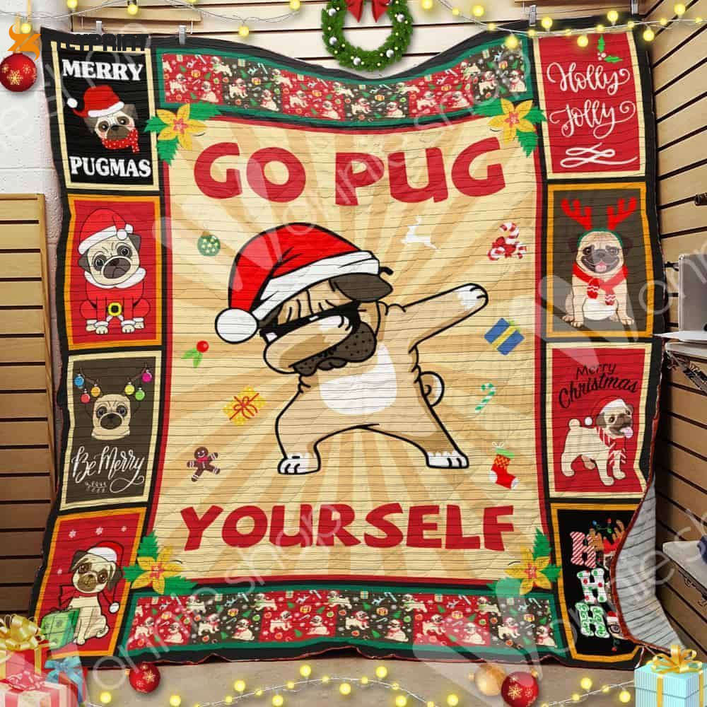 Pug Awesome 3D Customized Quilt Pug Awesome 3D Customized Quilt