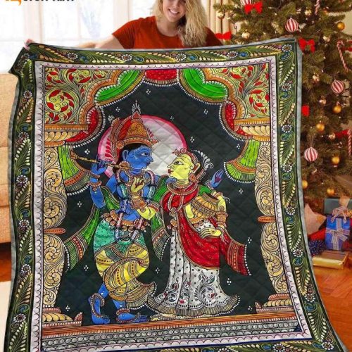 Radha Krishna 3D Customized Quilt