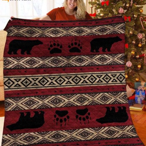 Red Bear 3D Customized Quilt