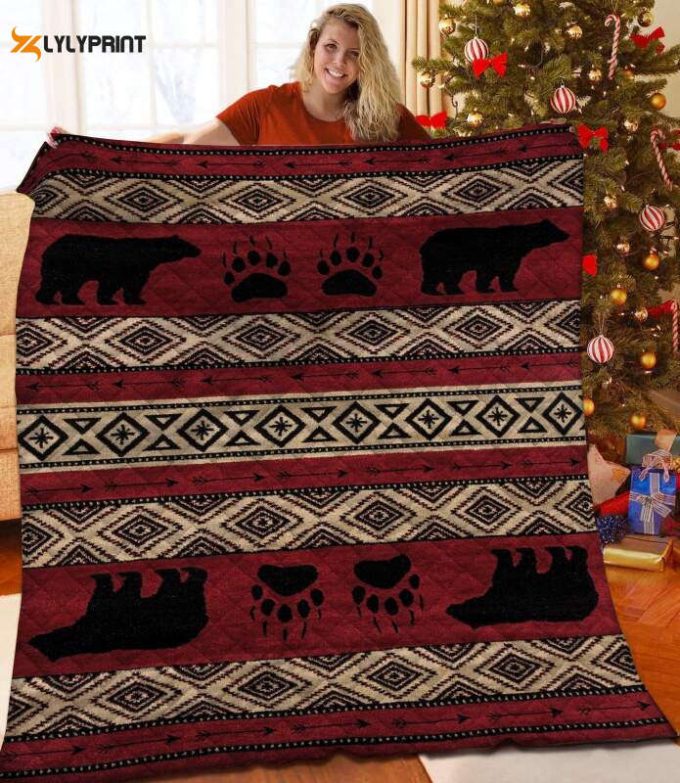 Red Bear 3D Customized Quilt