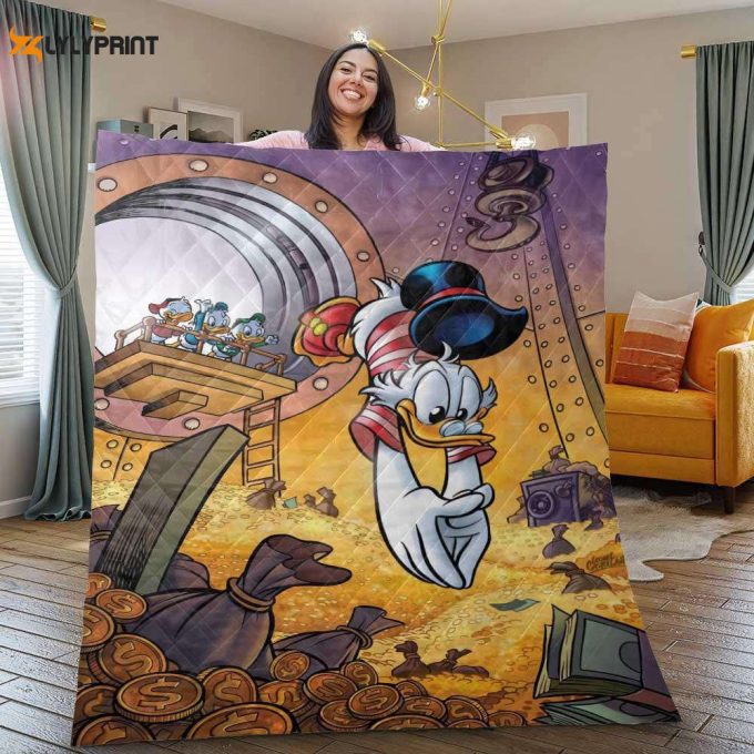 Scrooge Mcduck, Scrooge Mcduck Quilt Blanket For Fans Home Decor Gift,