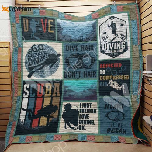 Scuba Diving 3D Customized Quilt Blanket For Fans Home Decor Gift