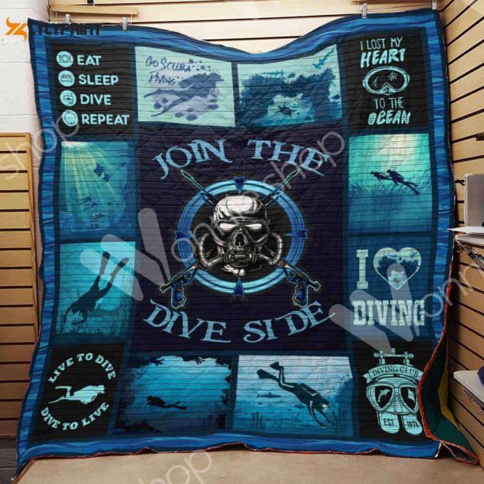 Scuba Diving 3D Customized Quilt Blanket For Fans Home Decor Gift