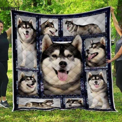 Siberian Husky 3D Customized Quilt