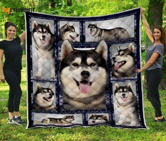 Siberian Husky 3D Customized Quilt