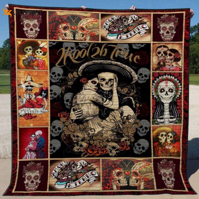 Skull 3D Customized Quilt Blanket Gift For Home Decor