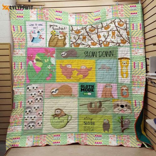 Sloth 3D Customized Quilt Blanket For Fans Home Decor Gift