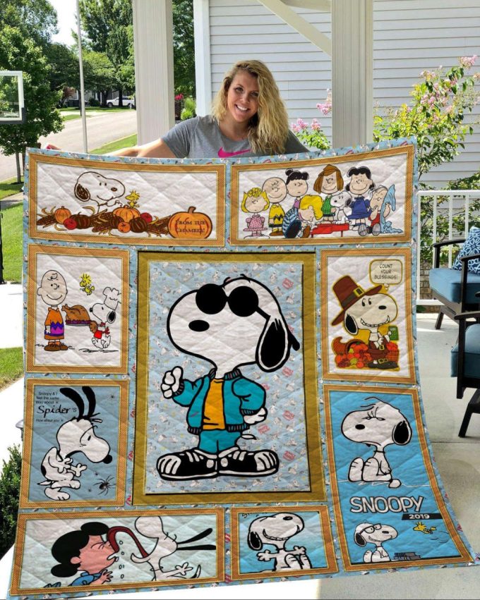Snoopy Quilt Blanket For Fans Home Decor Gift