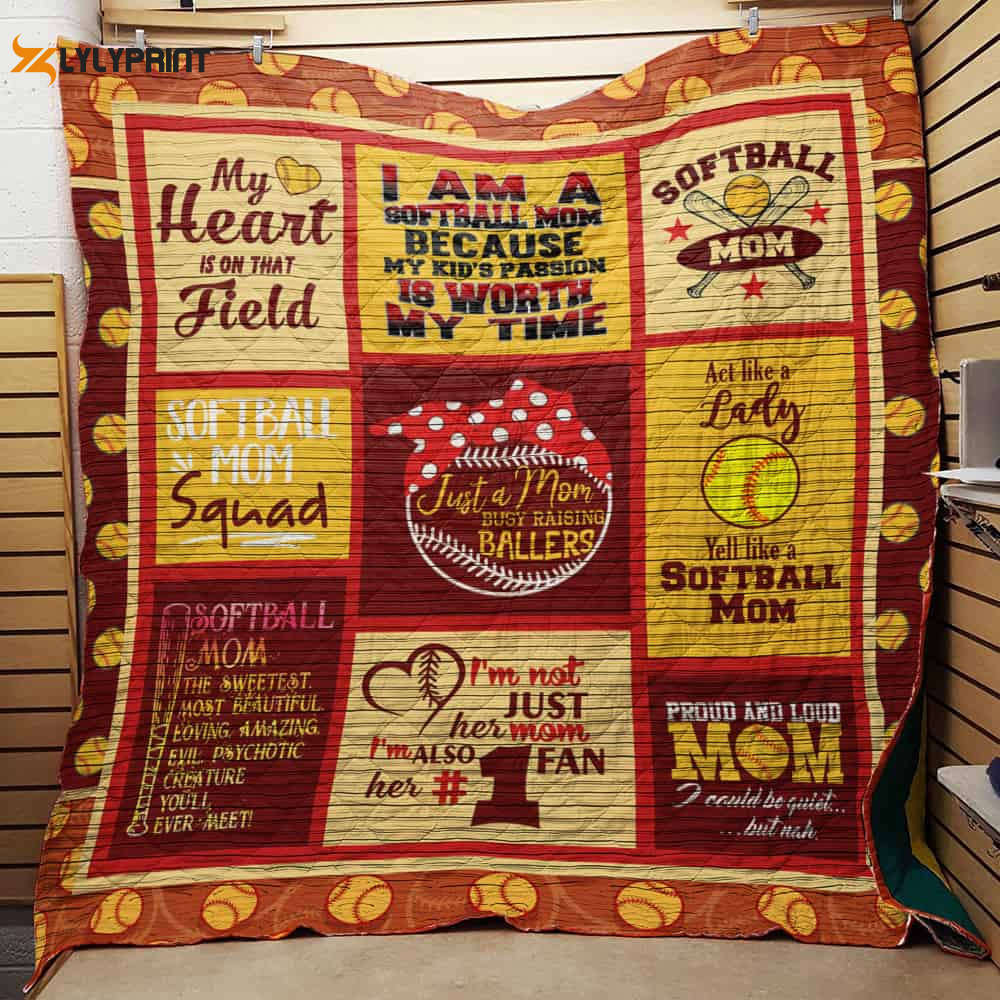 Softball Mom 3D Customized Quilt Blanket For Fans Home Decor Gift Softball Mom 3D Customized Quilt Blanket For Fans Home Decor Gift