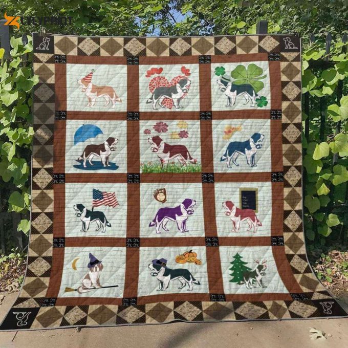 St Bernard 3D Customized Quilt