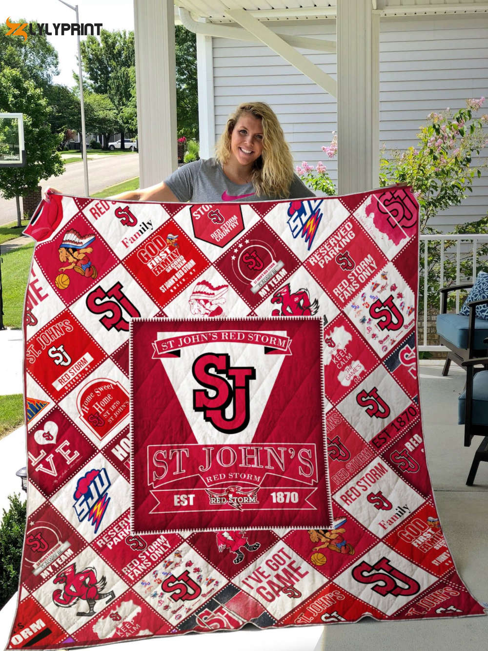 St. John’s University Quilt Blanket For Fans Home Decor Gift St. John’s University Quilt Blanket For Fans Home Decor Gift