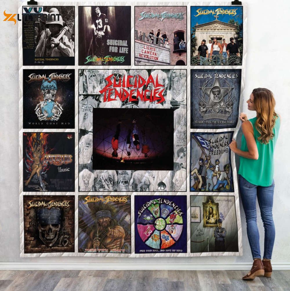 Suicidal Tendencies Albums Version 3D Quilt Blanket For Fans Home Decor Gift Suicidal Tendencies Albums Version 3D Quilt Blanket For Fans Home Decor Gift
