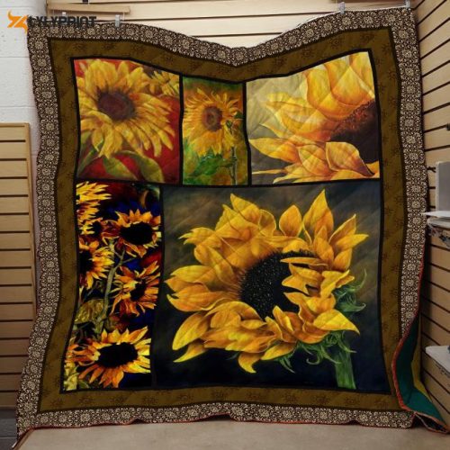 Sunflower 3D Customized Quilt Blanket For Fans Home Decor Gift