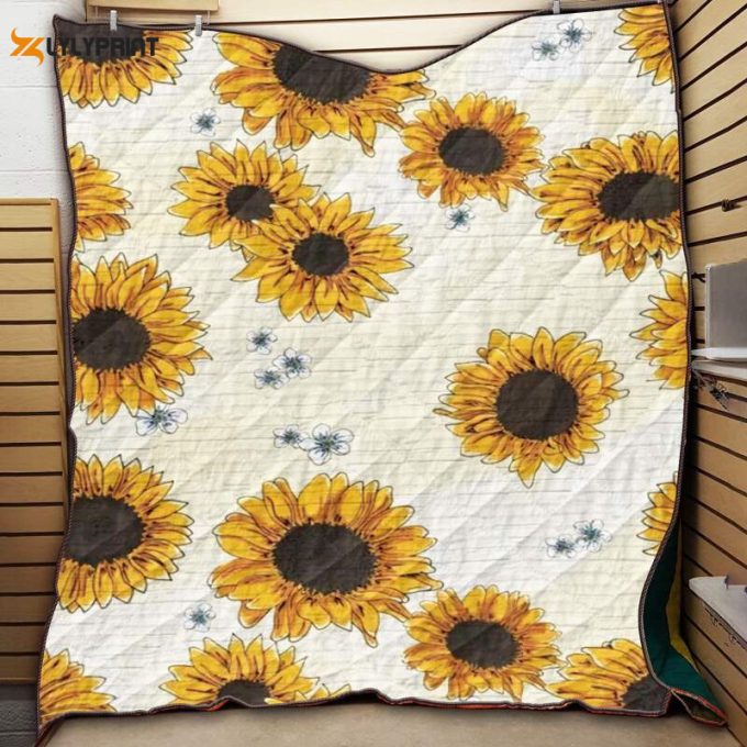 Sunflower Vintage 3D Customized Quilt