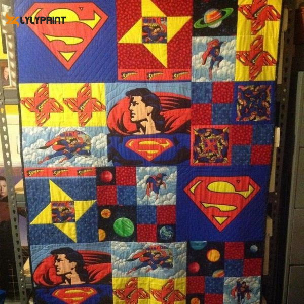Superman Comics Fabric 3D Customized Quilt Blanket For Fans Home Decor Gift Superman Comics Fabric 3D Customized Quilt Blanket For Fans Home Decor Gift