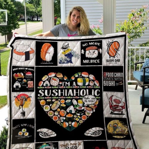 Sushi Funny 3D Customized Quilt Blanket For Fans Home Decor Gift