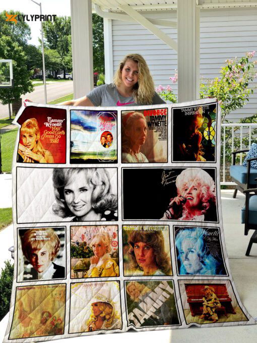 Tammy Wynette Quilt Blanket For Fans Home Decor Gift Tammy Wynette Quilt Blanket For Fans Home Decor Gift