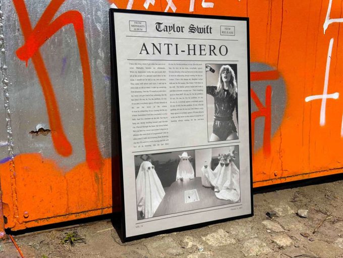 Taylor Swift “Anti Hero” Album Cover Poster #newspaper