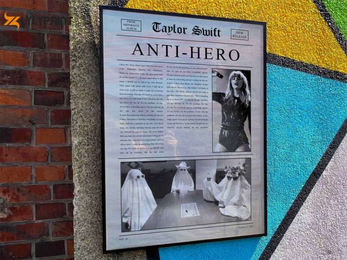Taylor Swift “Anti Hero” Album Cover Poster #newspaper