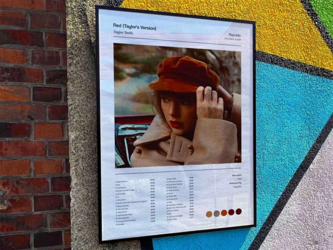 Taylor Swift “Red (Taylor”s “Version)” Album Cover Poster for Home Room Decor #5