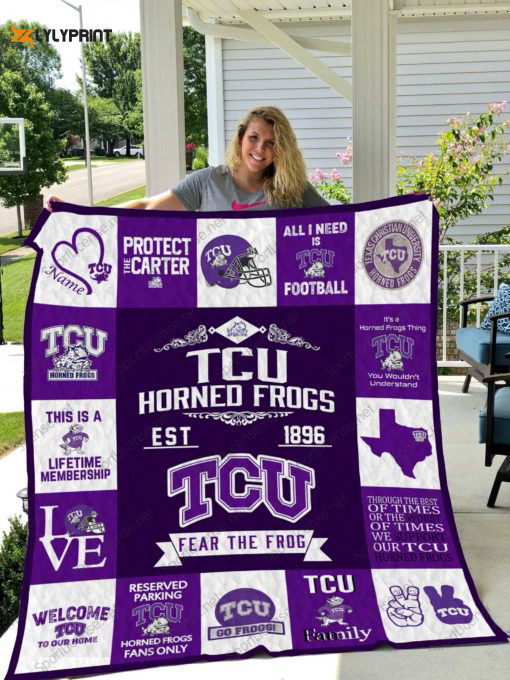 TCU Horned Frogs Quilt Blanket For Fans Home Decor Gift TCU Horned Frogs Quilt Blanket For Fans Home Decor Gift