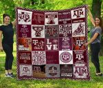 Texas A&M Aggies 2 Quilt Blanket For Fans Home Decor Gift