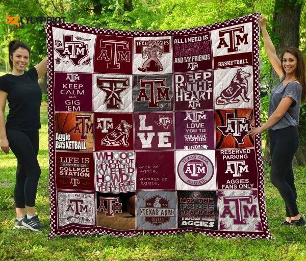 Texas A&M Aggies 2 Quilt Blanket For Fans Home Decor Gift Texas A&M Aggies 2 Quilt Blanket For Fans Home Decor Gift