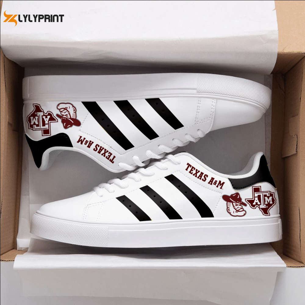 Texas A&M Aggies 3a Skate Shoes For Men Women Fans Gift Texas A&M Aggies 3a Skate Shoes For Men Women Fans Gift
