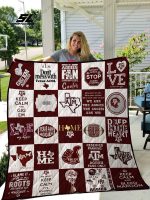 Texas A&M Aggies Quilt Blanket For Fans Home Decor Gift (2c)