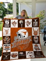 Texas Longhorns 1 Quilt Blanket For Fans Home Decor Gift