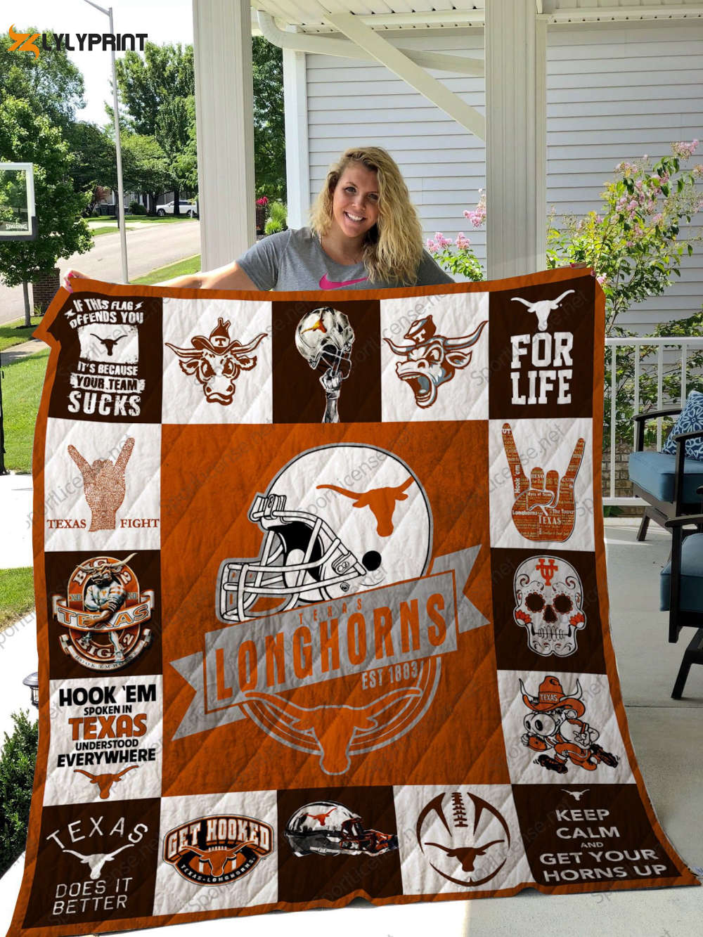 Texas Longhorns 1 Quilt Blanket For Fans Home Decor Gift Texas Longhorns 1 Quilt Blanket For Fans Home Decor Gift