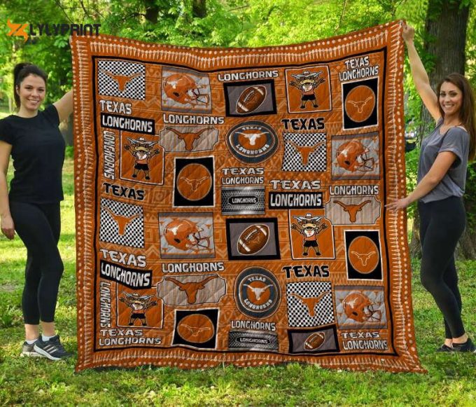 Texas Longhorns 3D Customized Quilt Blanket For Fans Home Decor Gift