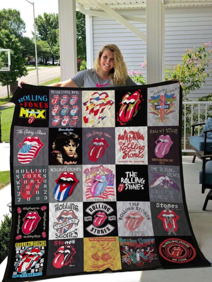 The Rolling Stones Quilt Blanket For Fans Home Decor Gift