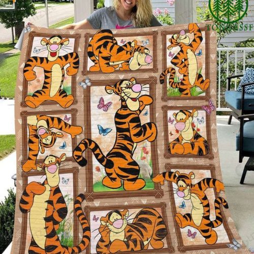 Tigger Quilt Blanket For Fans Home Decor Gift