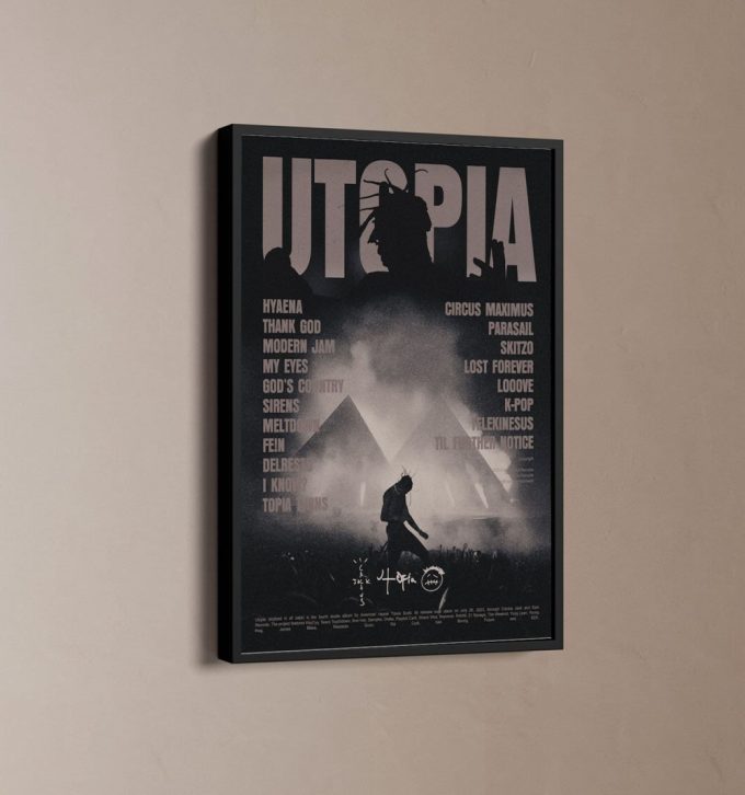 Travis Scott Utopia Poster, Travis Scott Album Poster, Travis Scott 2024 Poster