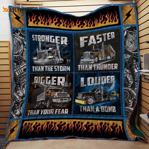 Truck 3D Customized Quilt Blanket Gift For Home Decor Truck 3D Customized Quilt Blanket Gift For Home Decor