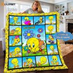 Tweety Bird Custom Name Quilt Blanket