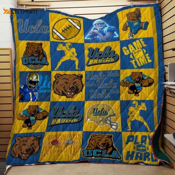 UCLA Bruins 1 Quilt Blanket For Fans Home Decor Gift UCLA Bruins 1 Quilt Blanket For Fans Home Decor Gift