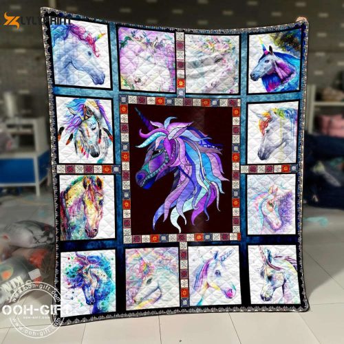Unicorn Art 3D Customized Quilt