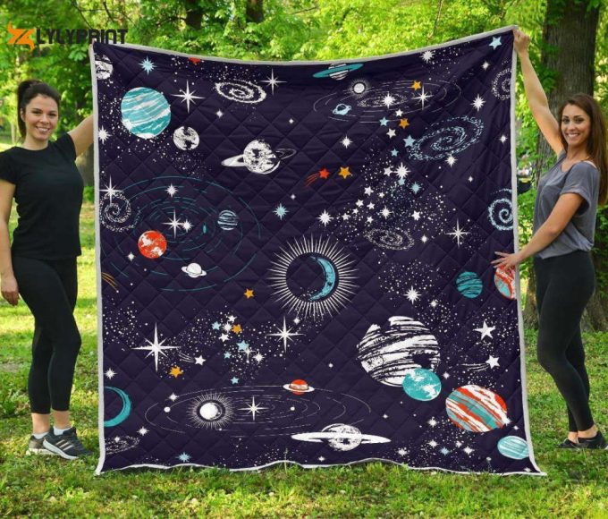 Universe Galaxy Outer Space 3D Customized Quilt