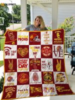 USC Trojans Quilt Blanket For Fans Home Decor Gift