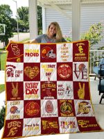 USC Trojans Quilt Blanket For Fans Home Decor Gift