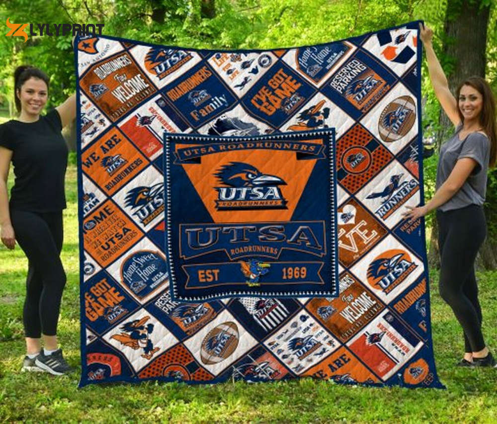 UTSA Roadrunners 3 Quilt Blanket For Fans Home Decor Gift UTSA Roadrunners 3 Quilt Blanket For Fans Home Decor Gift